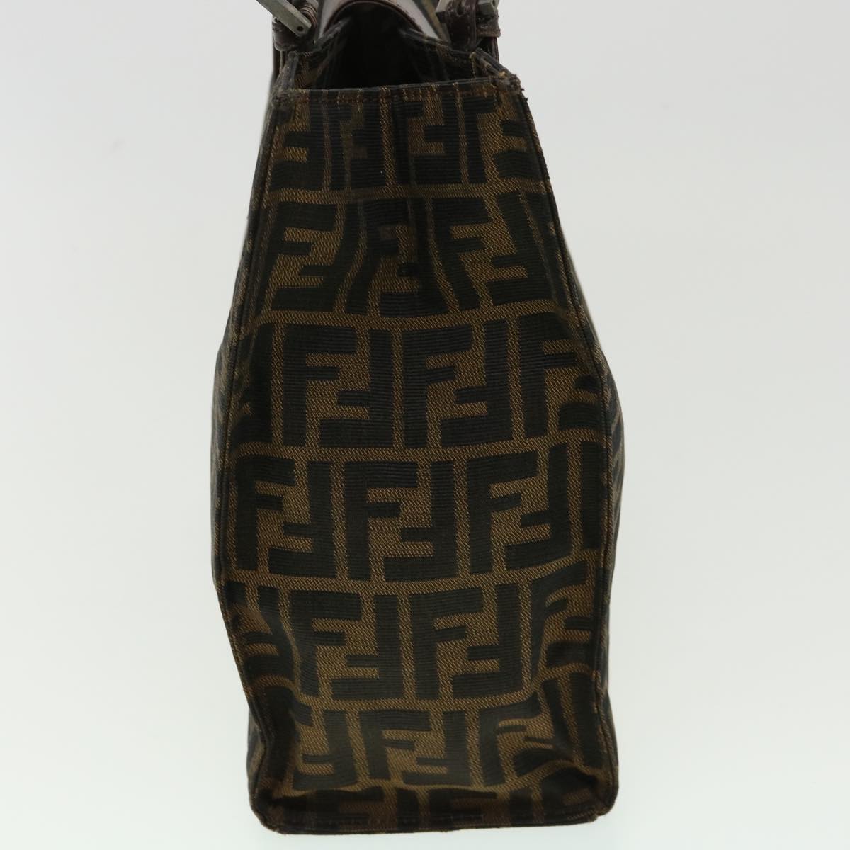 FENDI Zucca Canvas Tote Bag Brown Black bs3224