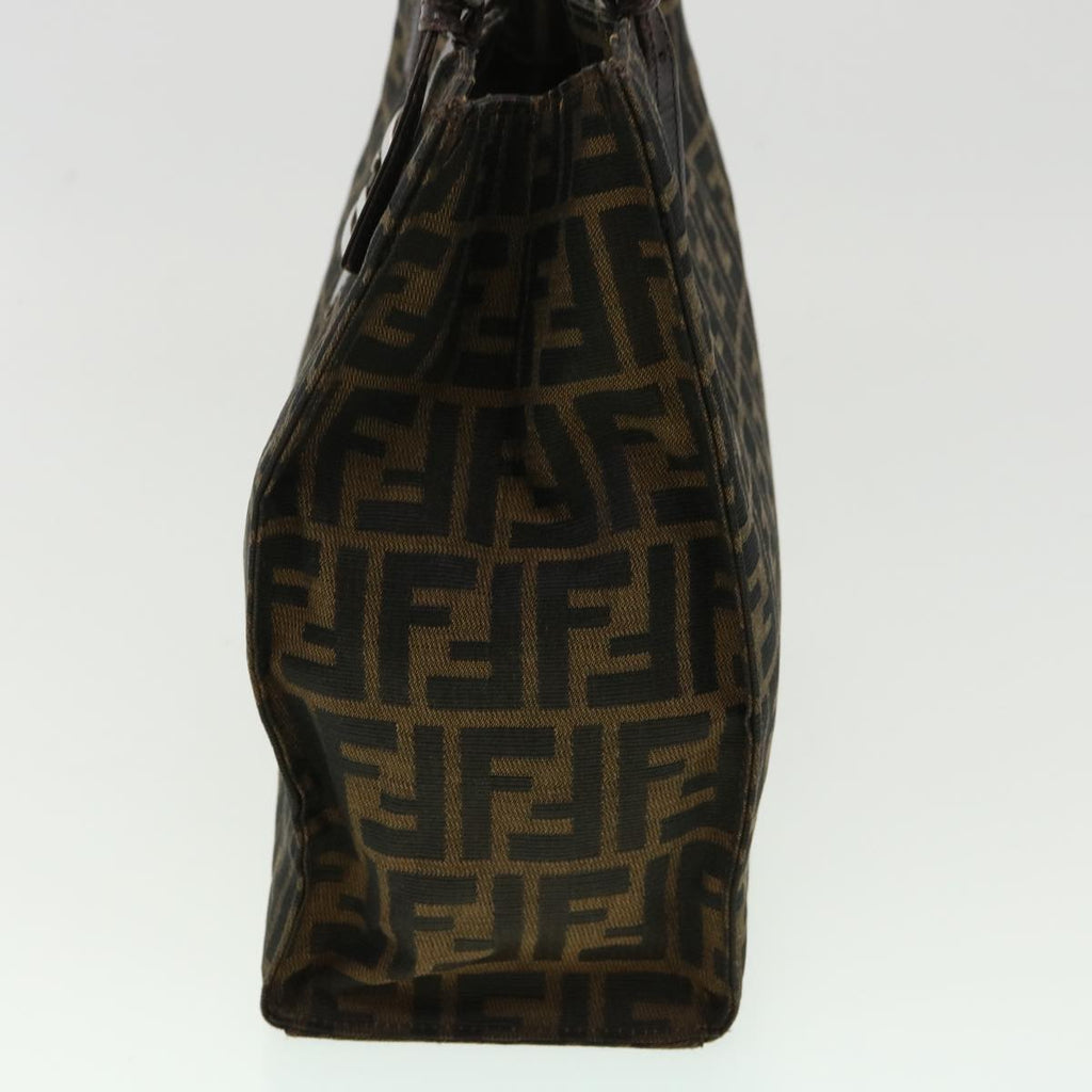 FENDI Zucca Canvas Tote Bag Brown Black bs3224