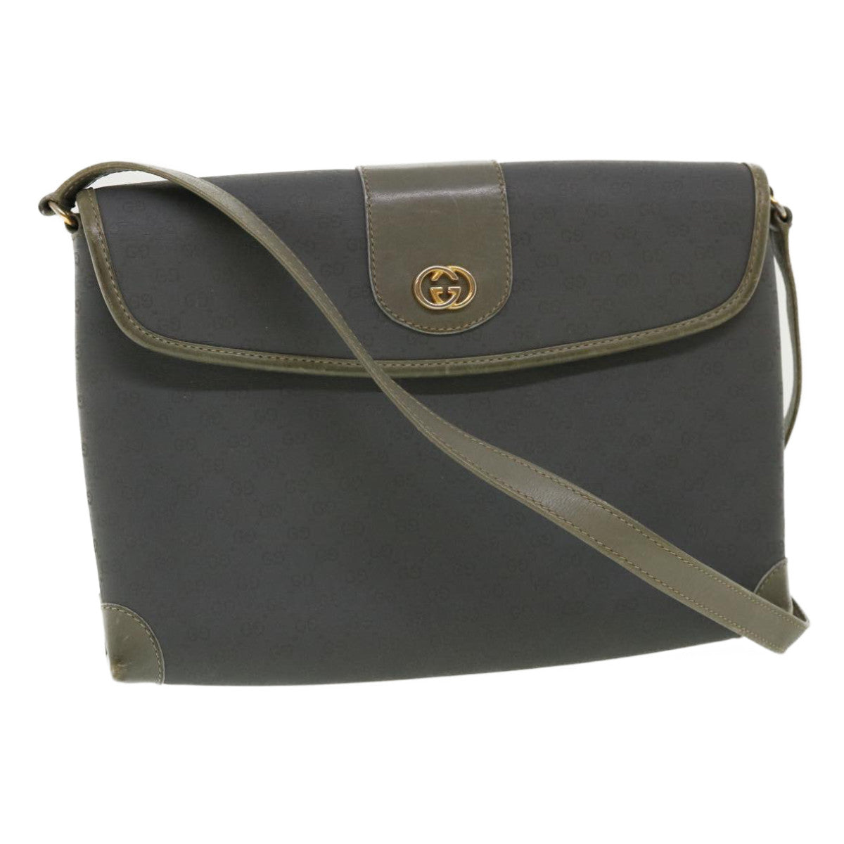 GUCCI Micro GG Canvas Shoulder Bag Gray bs3248
