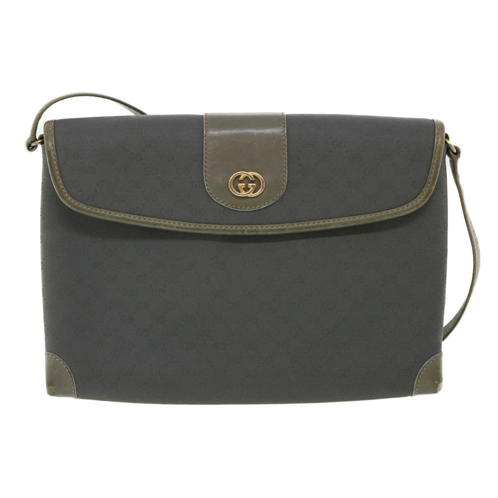 GUCCI Micro GG Canvas Shoulder Bag Gray bs3248