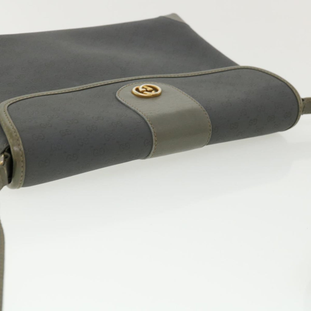 GUCCI Micro GG Canvas Shoulder Bag Gray bs3248