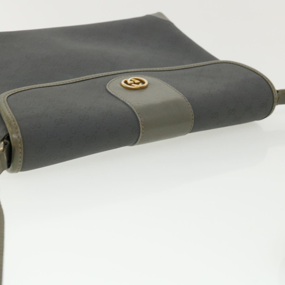 GUCCI Micro GG Canvas Shoulder Bag Gray bs3248