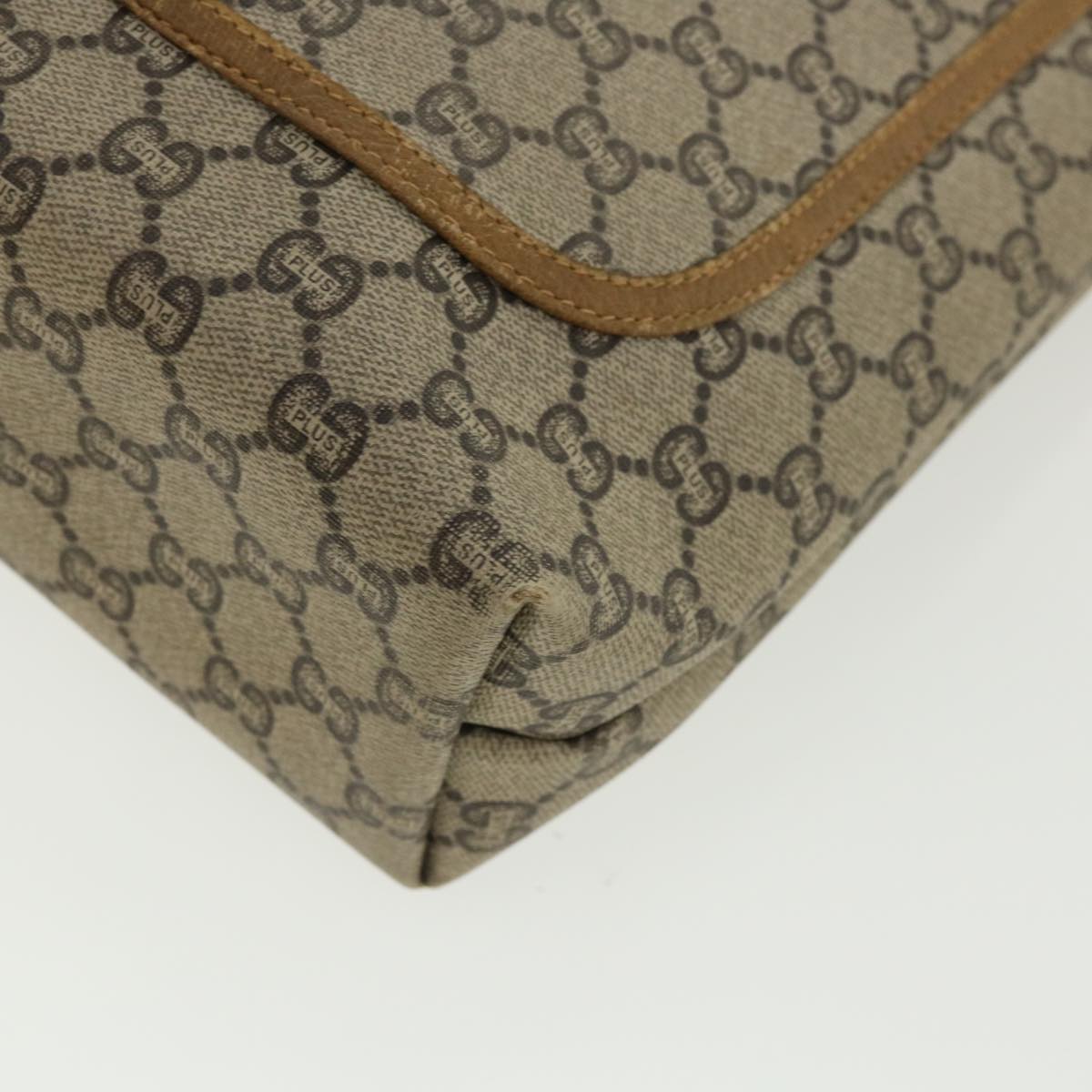GUCCI GG Plus Canvas WebSherry Line Tote Bag Beige Red Green bs3253