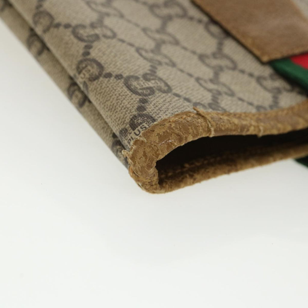 GUCCI GG Plus Canvas WebSherry Line Tote Bag Beige Red Green bs3253