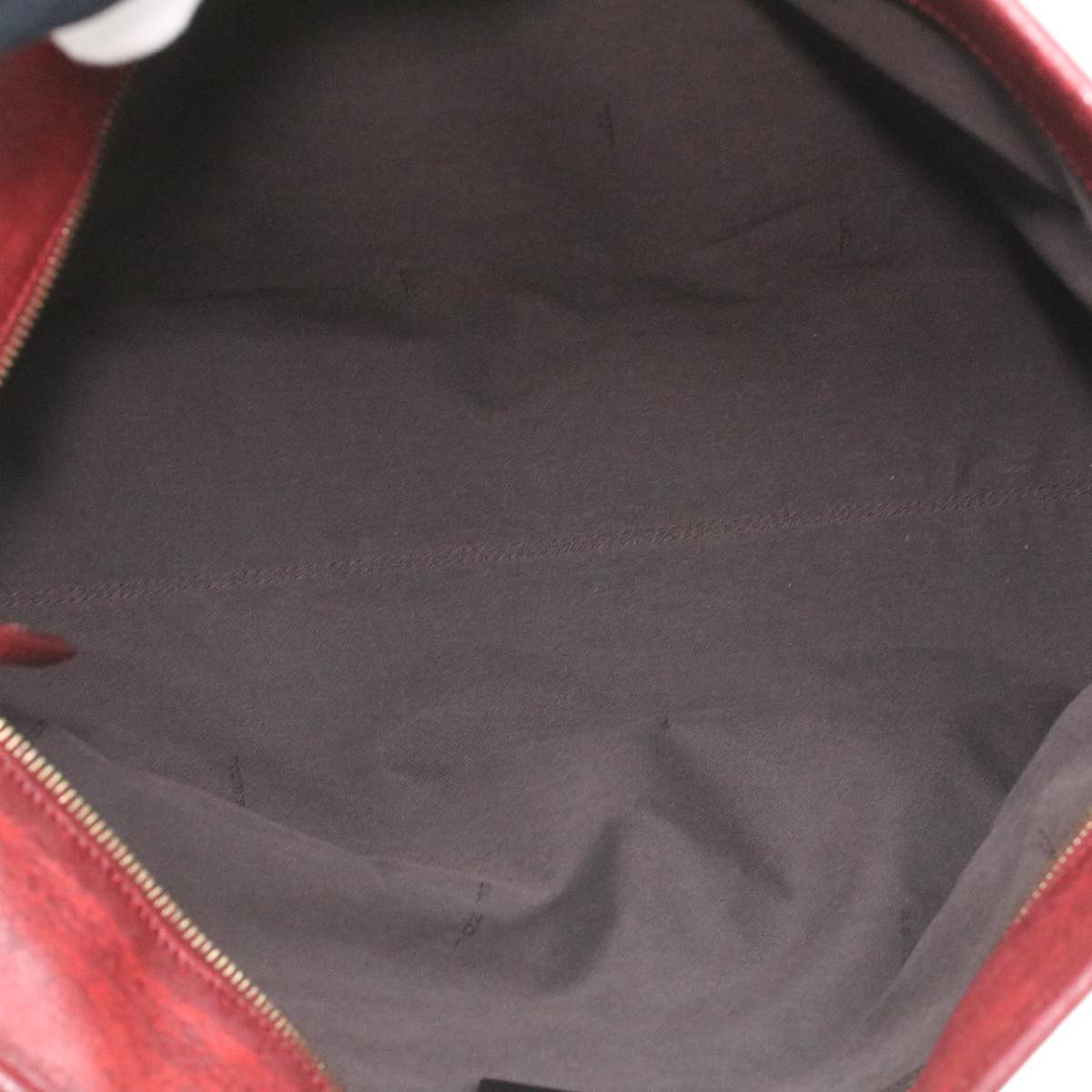 FENDI Zucca Canvas Shoulder Bag Brown Red bs3494