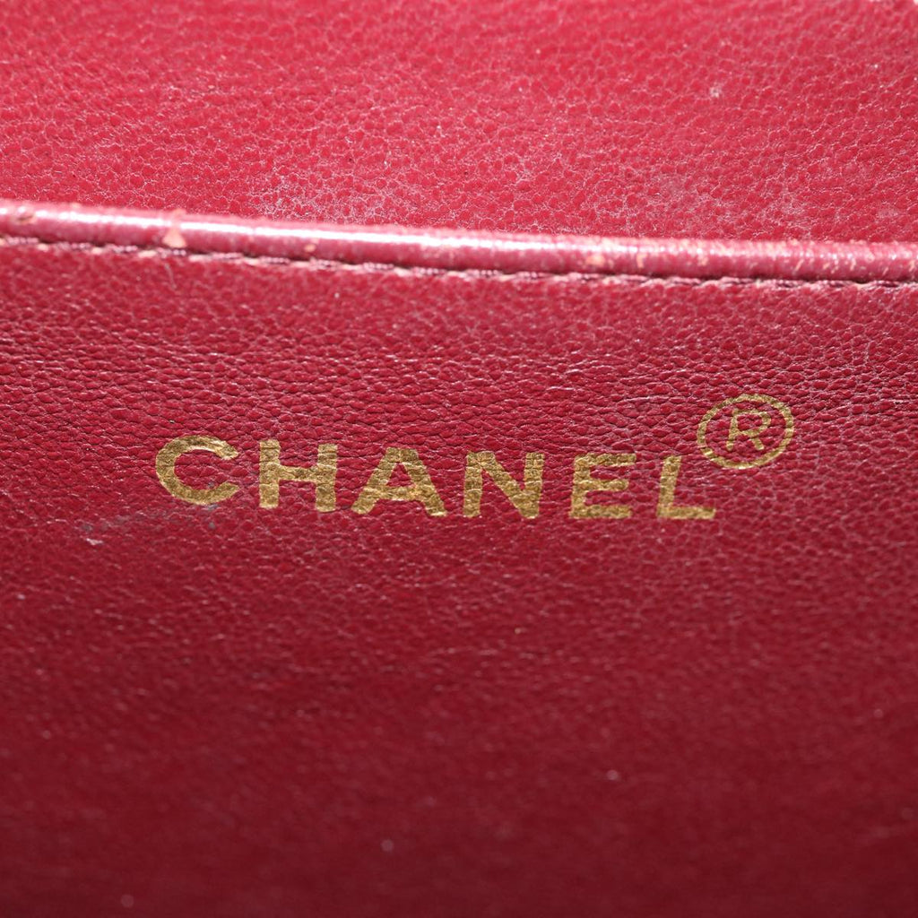 CHANEL Big Matelasse Double Chain Shoulder Bag Lamb Skin Black CC bs3702