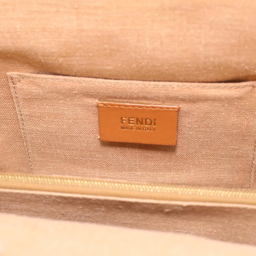 FENDI Hand Bag Leather Canvas 2way Pink bs3819