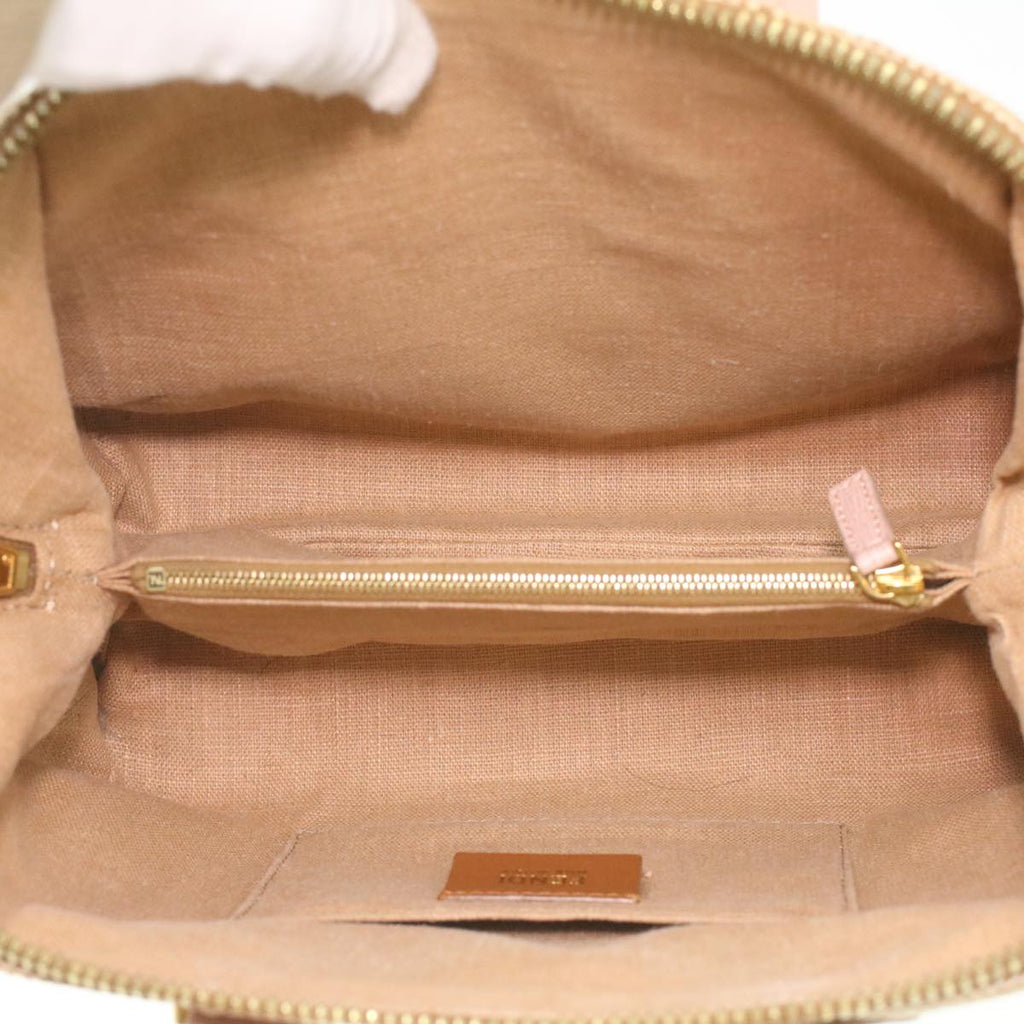 FENDI Hand Bag Leather Canvas 2way Pink bs3819