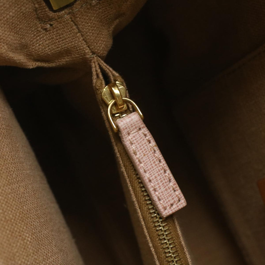 FENDI Hand Bag Leather Canvas 2way Pink bs3819