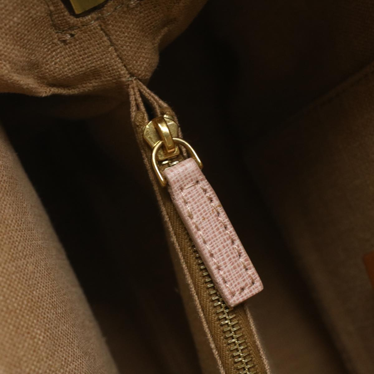 FENDI Hand Bag Leather Canvas 2way Pink bs3819
