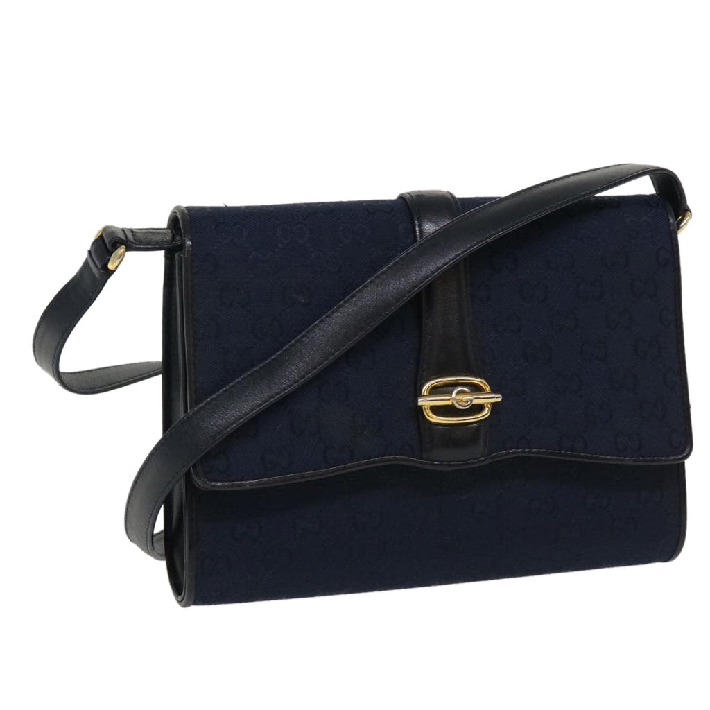 GUCCI GG Canvas Shoulder Bag Navy bs3831