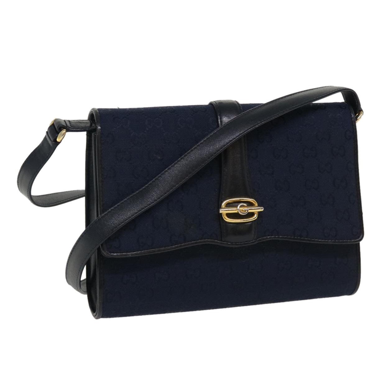 GUCCI GG Canvas Shoulder Bag Navy bs3831