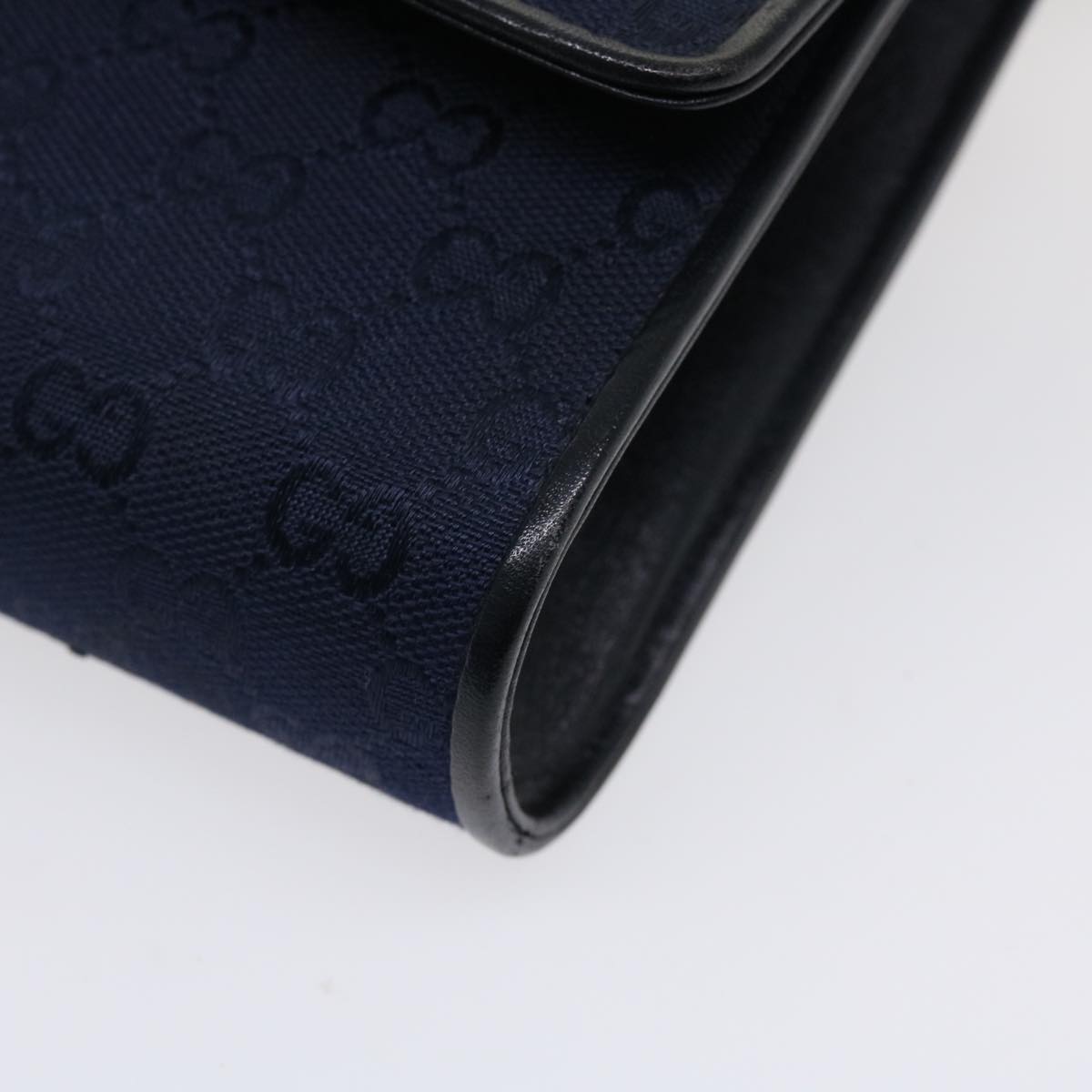 GUCCI GG Canvas Shoulder Bag Navy bs3831