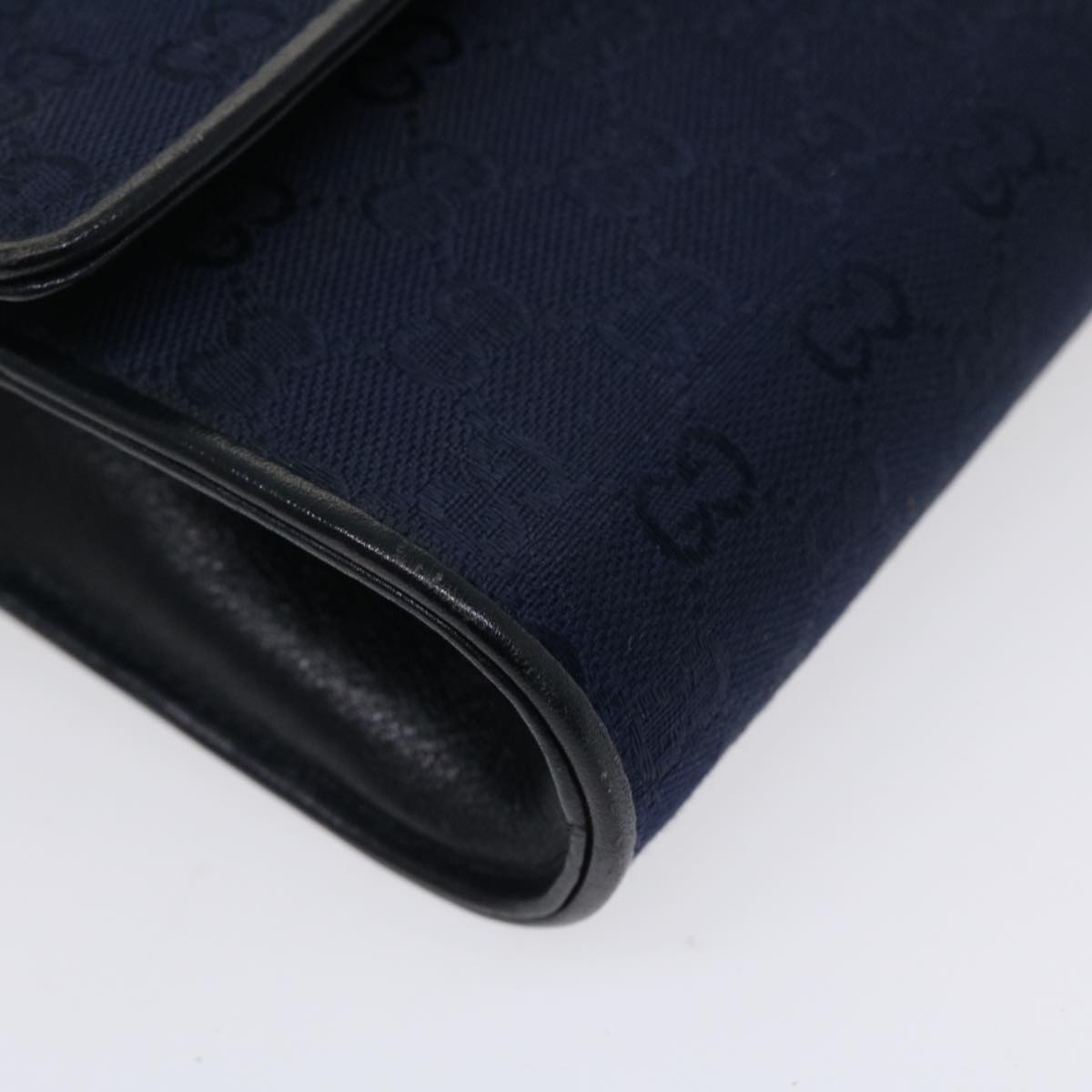 GUCCI GG Canvas Shoulder Bag Navy bs3831