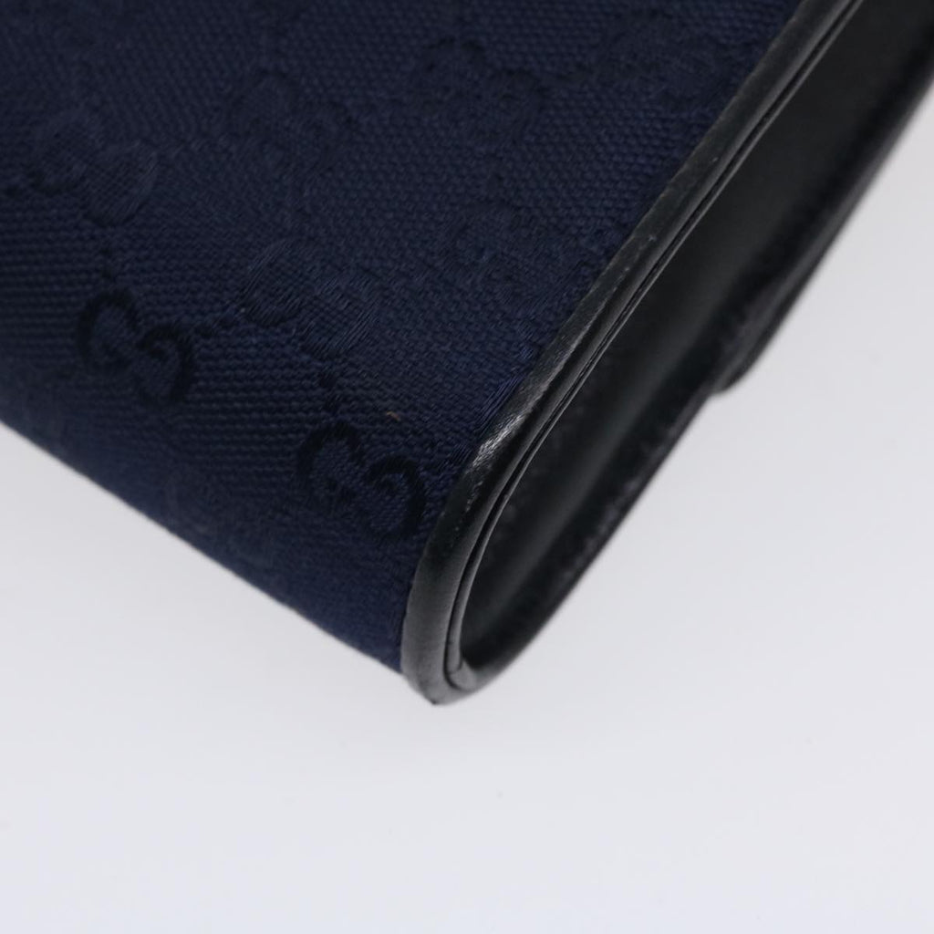 GUCCI GG Canvas Shoulder Bag Navy bs3831