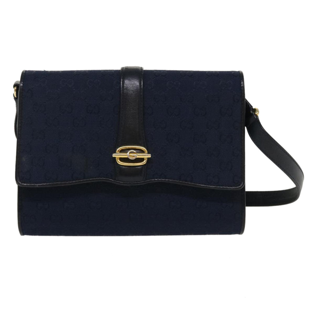 GUCCI GG Canvas Shoulder Bag Navy bs3831