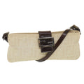FENDI Zucca Canvas Shoulder Bag Beige bs3996