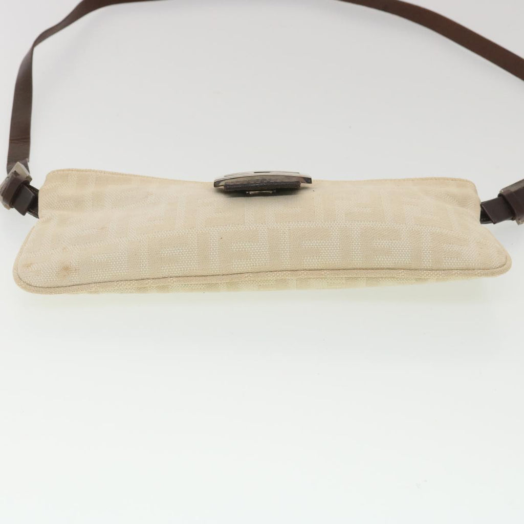 FENDI Zucca Canvas Shoulder Bag Beige bs3996