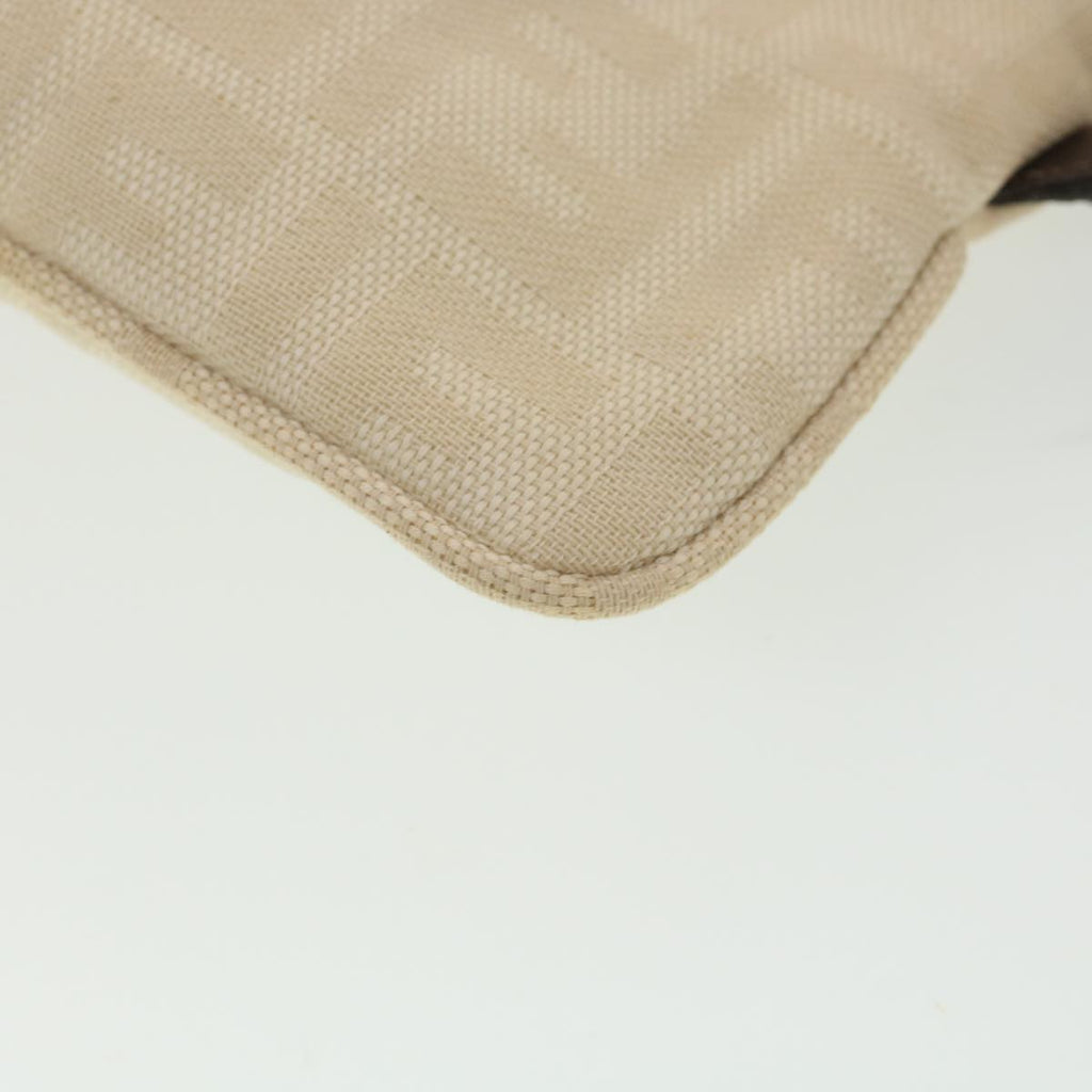 FENDI Zucca Canvas Shoulder Bag Beige bs3996