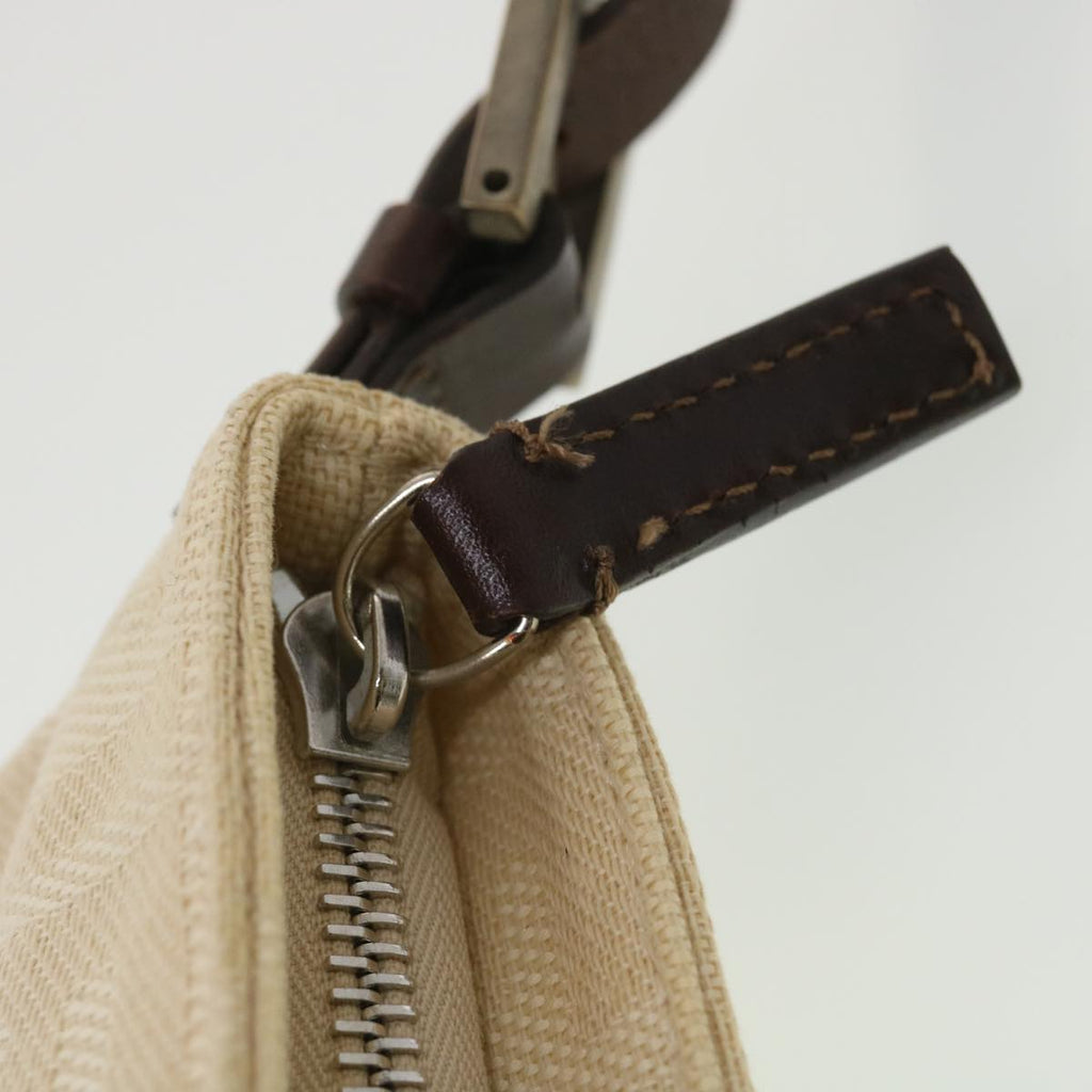 FENDI Zucca Canvas Shoulder Bag Beige bs3996