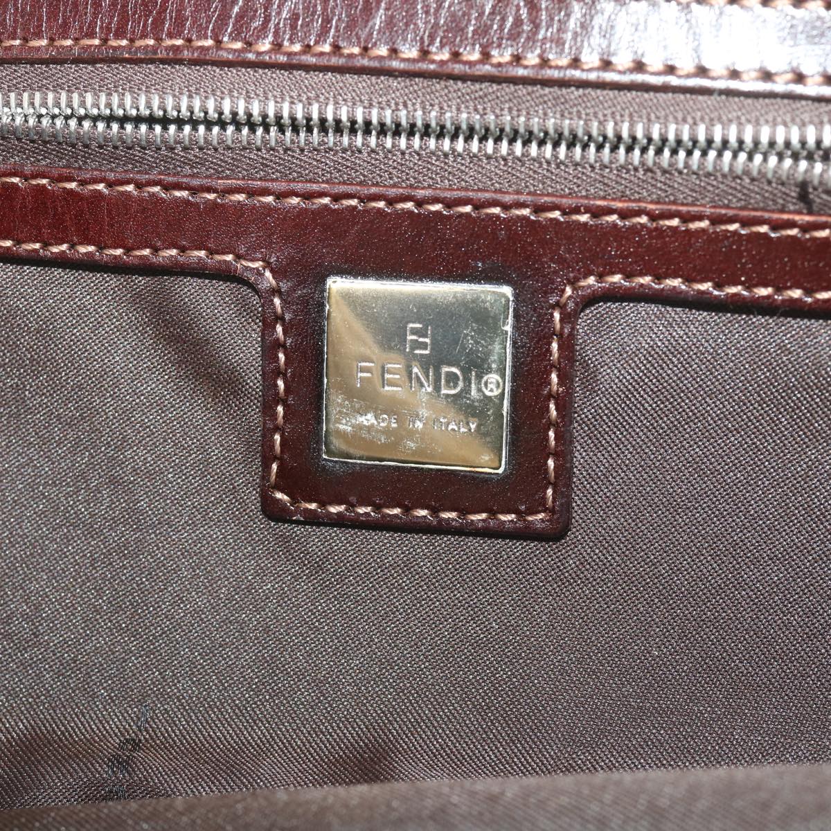 FENDI Zucca Canvas Shoulder Bag Beige bs3996