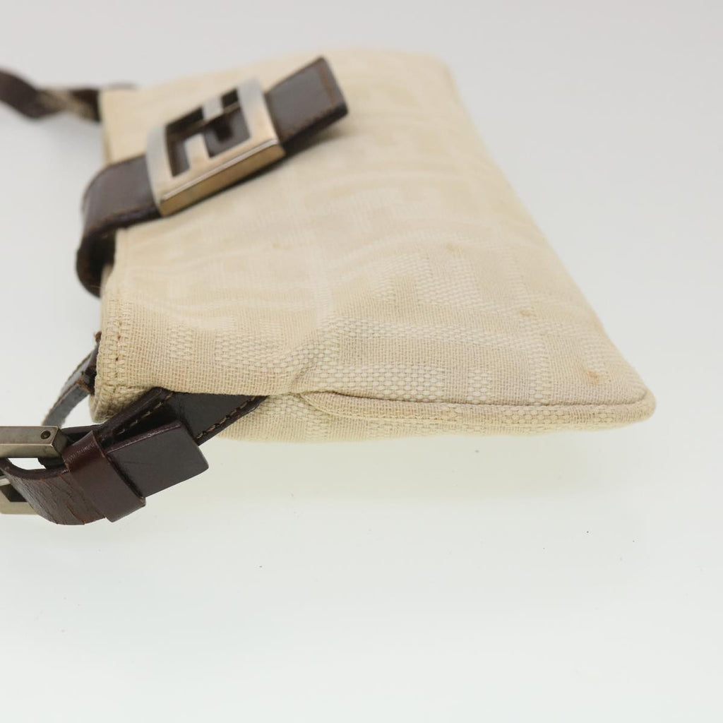 FENDI Zucca Canvas Shoulder Bag Beige bs3996