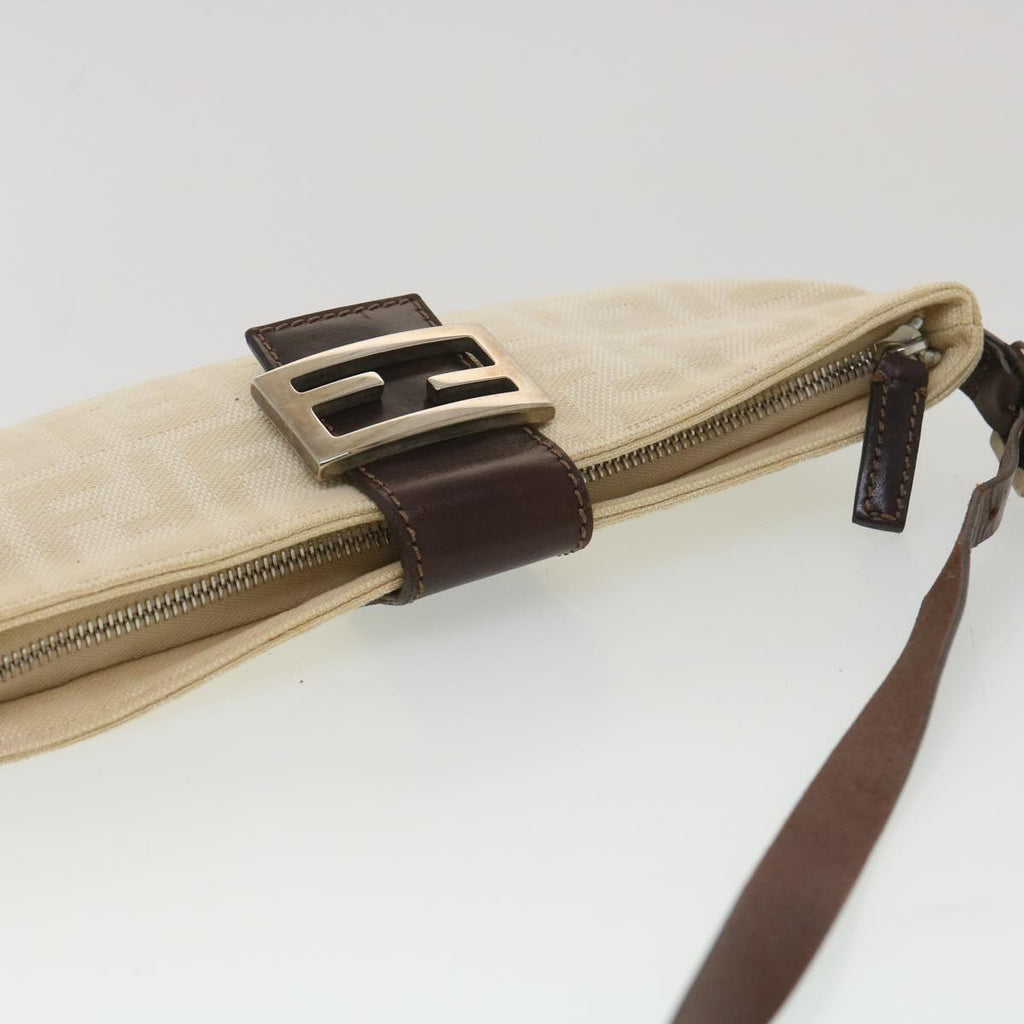 FENDI Zucca Canvas Shoulder Bag Beige bs3996
