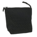 FENDI Zucchino Canvas Hand Bag Black bs4045