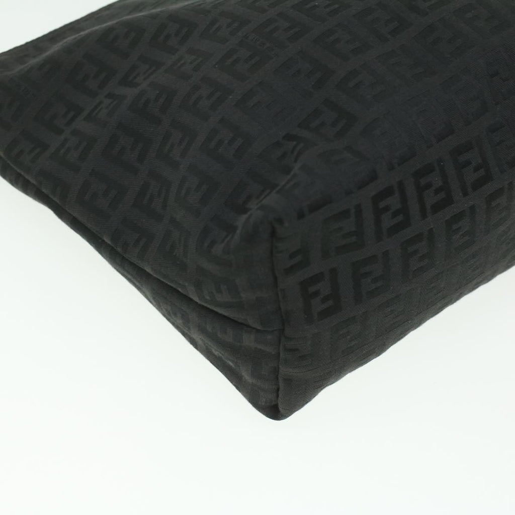 FENDI Zucchino Canvas Hand Bag Black bs4045