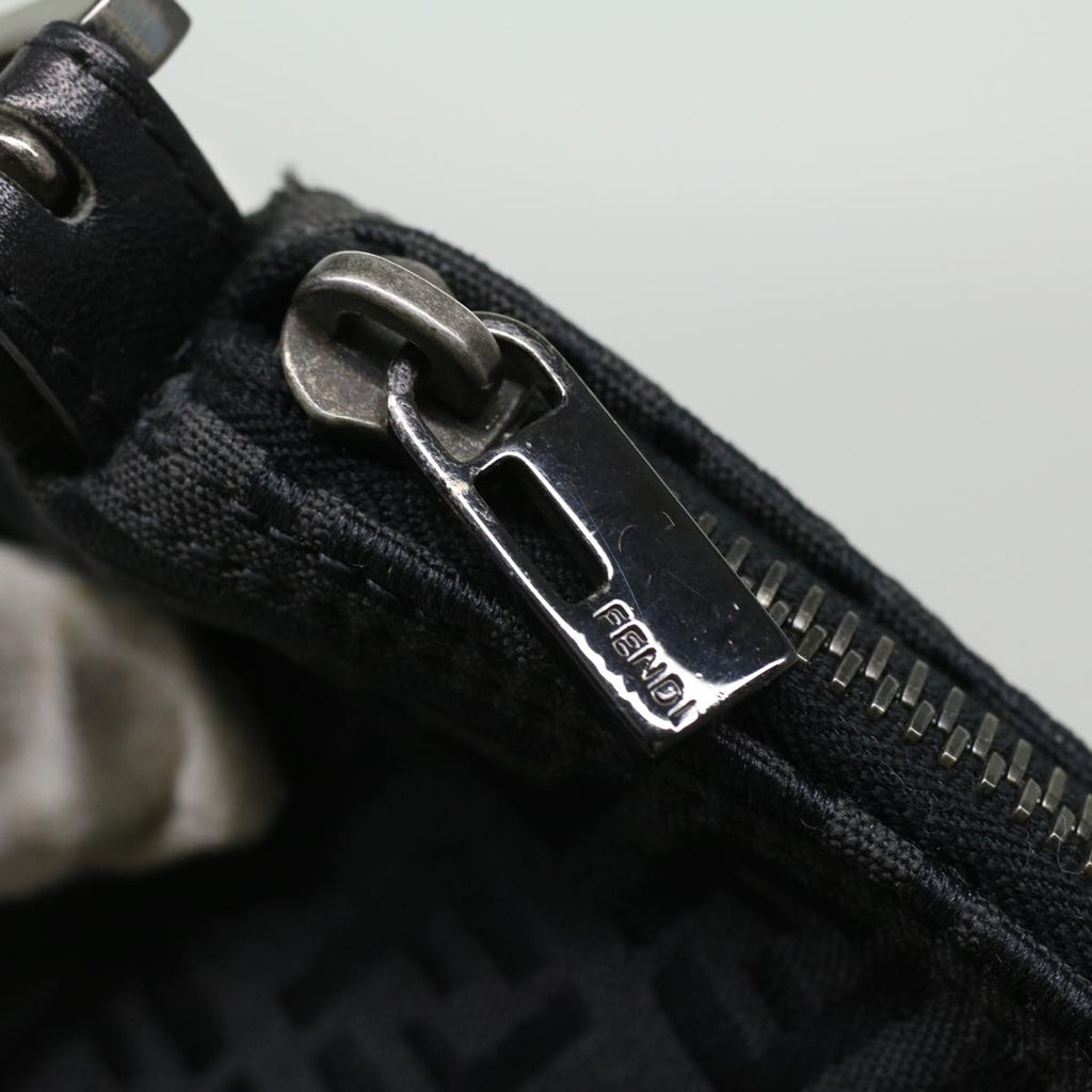 FENDI Zucchino Canvas Hand Bag Black bs4045