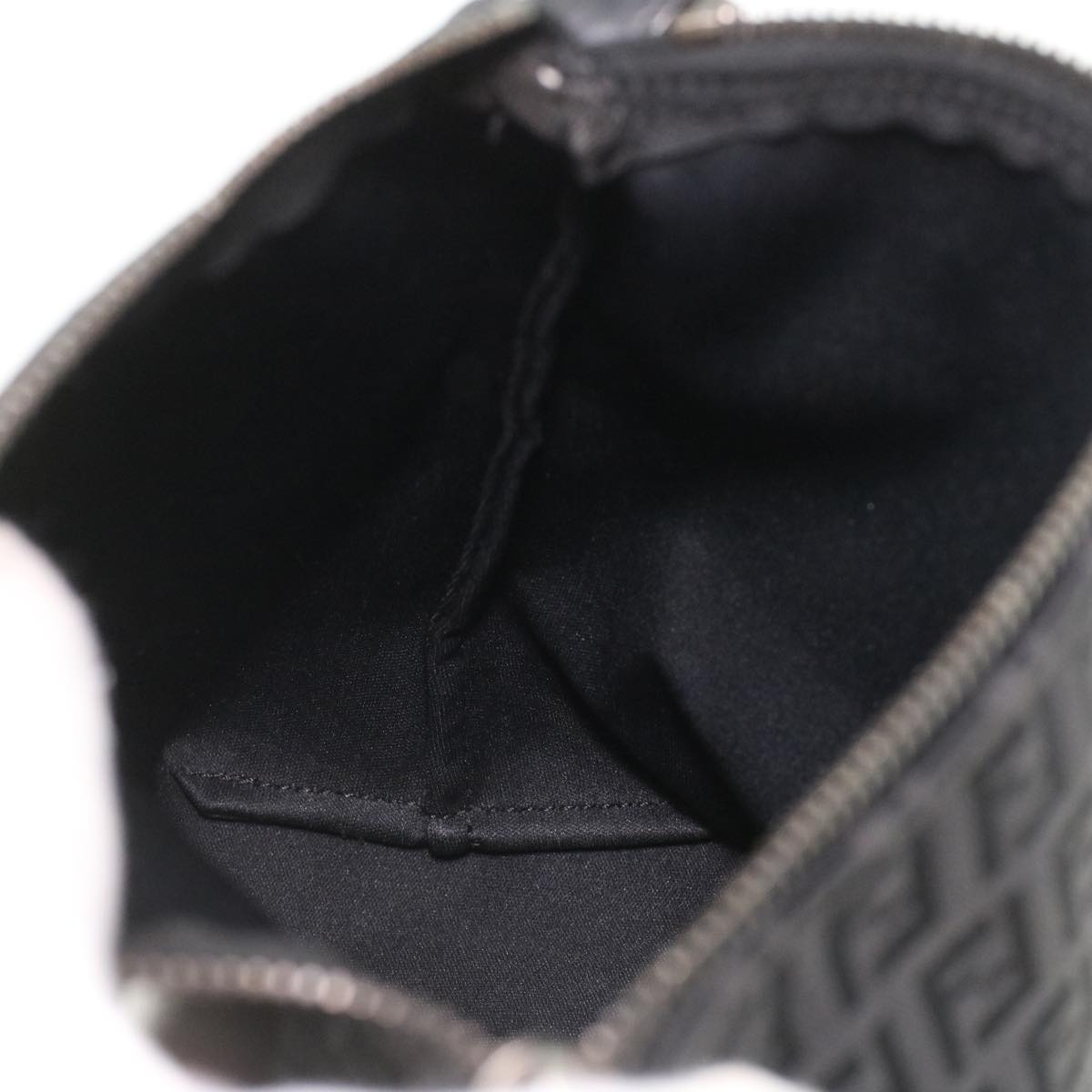 FENDI Zucchino Canvas Hand Bag Black bs4045