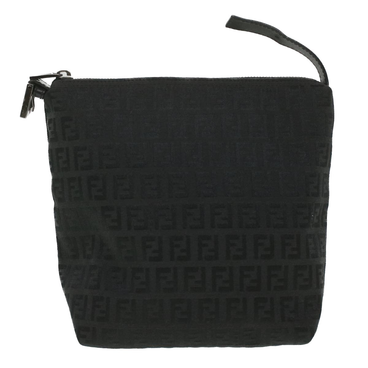 FENDI Zucchino Canvas Hand Bag Black bs4045