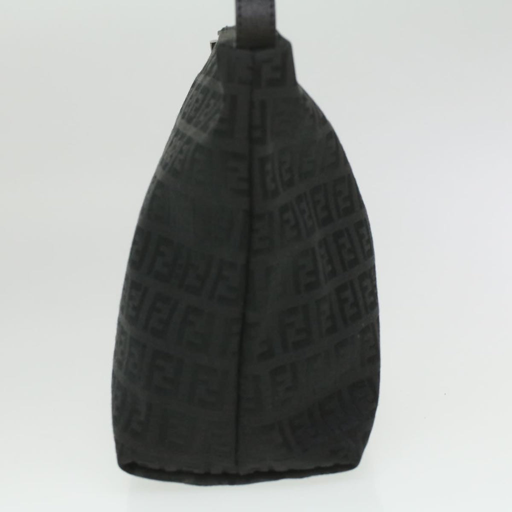 FENDI Zucchino Canvas Hand Bag Black bs4045