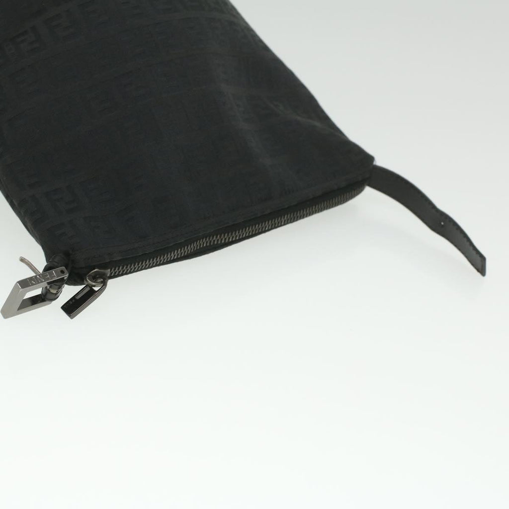 FENDI Zucchino Canvas Hand Bag Black bs4045