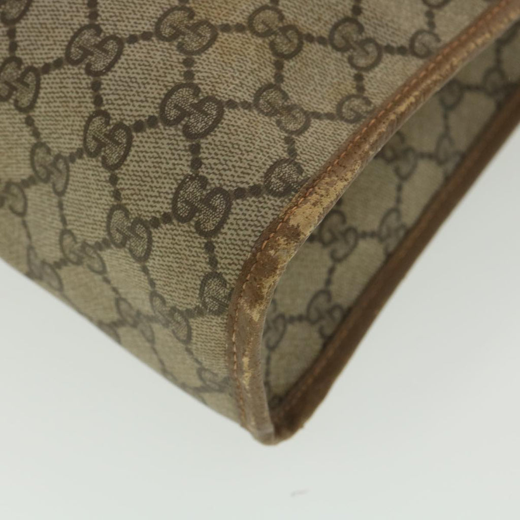 GUCCI GG Canvas Web Sherry Line Tote Bag PVC Leather Beige 89.02.092 bs4214
