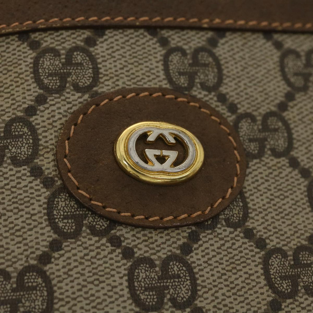 GUCCI GG Canvas Web Sherry Line Tote Bag PVC Leather Beige 89.02.092 bs4214