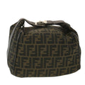 FENDI Zucca Canvas Hand Bag Black Brown 2119 26348 098 bs4277
