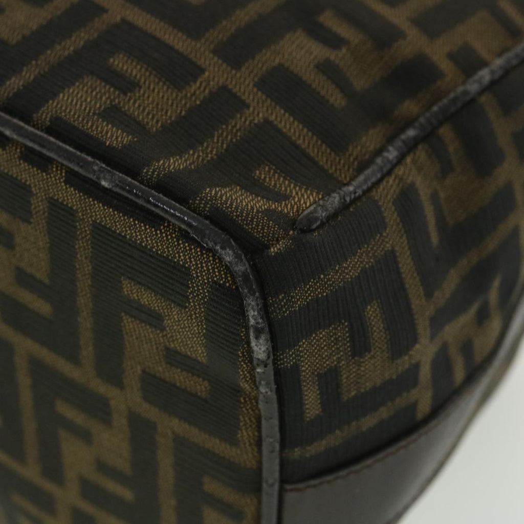 FENDI Zucca Canvas Hand Bag Black Brown 2119 26348 098 bs4277