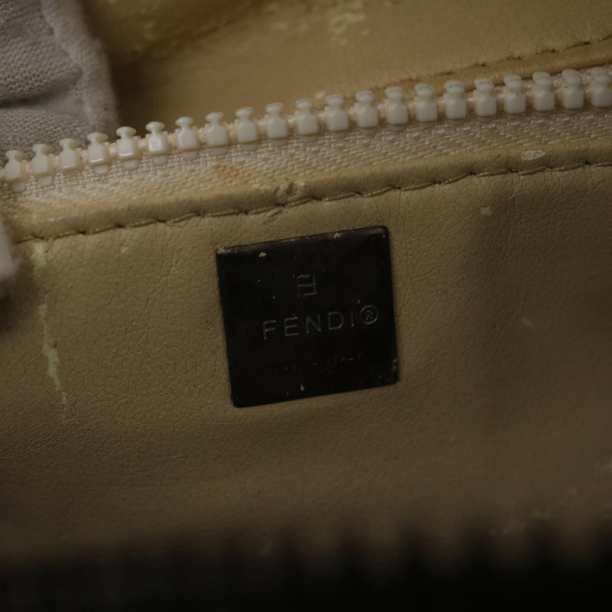 FENDI Zucca Canvas Hand Bag Black Brown 2119 26348 098 bs4277