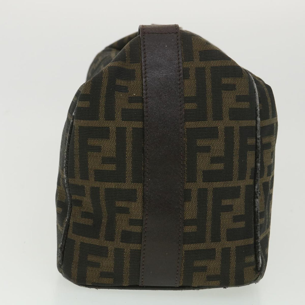 FENDI Zucca Canvas Hand Bag Black Brown 2119 26348 098 bs4277