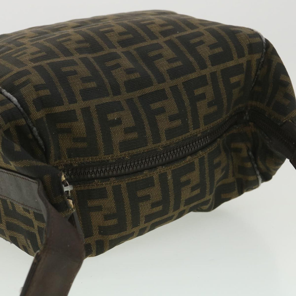 FENDI Zucca Canvas Hand Bag Black Brown 2119 26348 098 bs4277