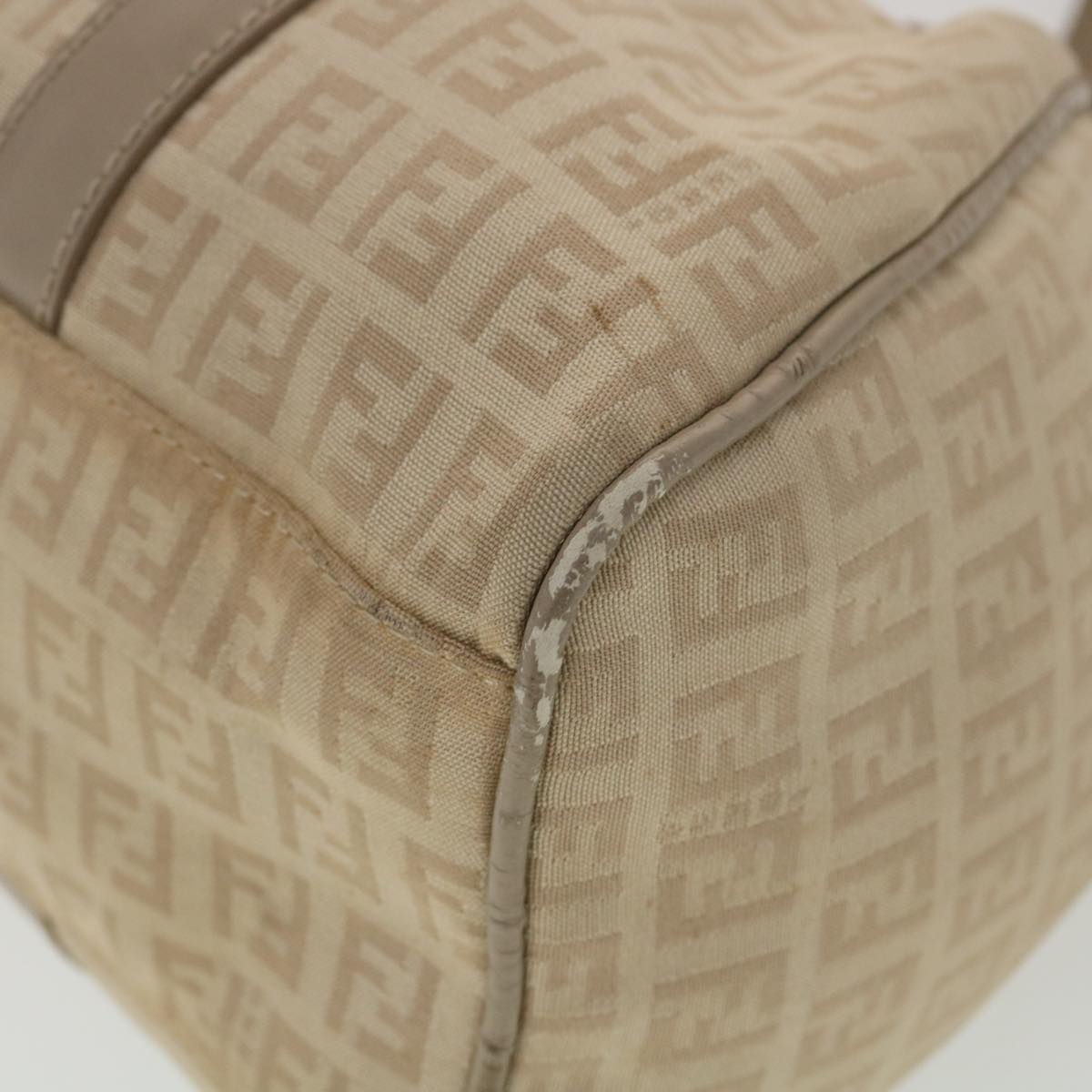 FENDI Zucchino Canvas Shoulder Bag Beige 2373-8BR091-KU7-048 bs4404
