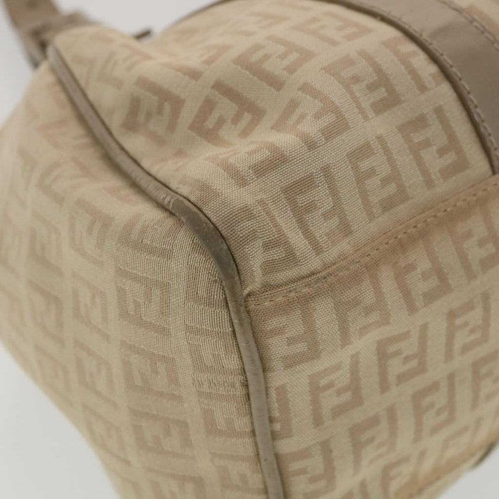 FENDI Zucchino Canvas Shoulder Bag Beige 2373-8BR091-KU7-048 bs4404