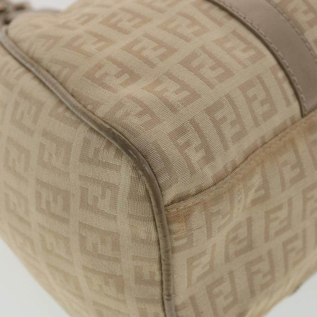 FENDI Zucchino Canvas Shoulder Bag Beige 2373-8BR091-KU7-048 bs4404