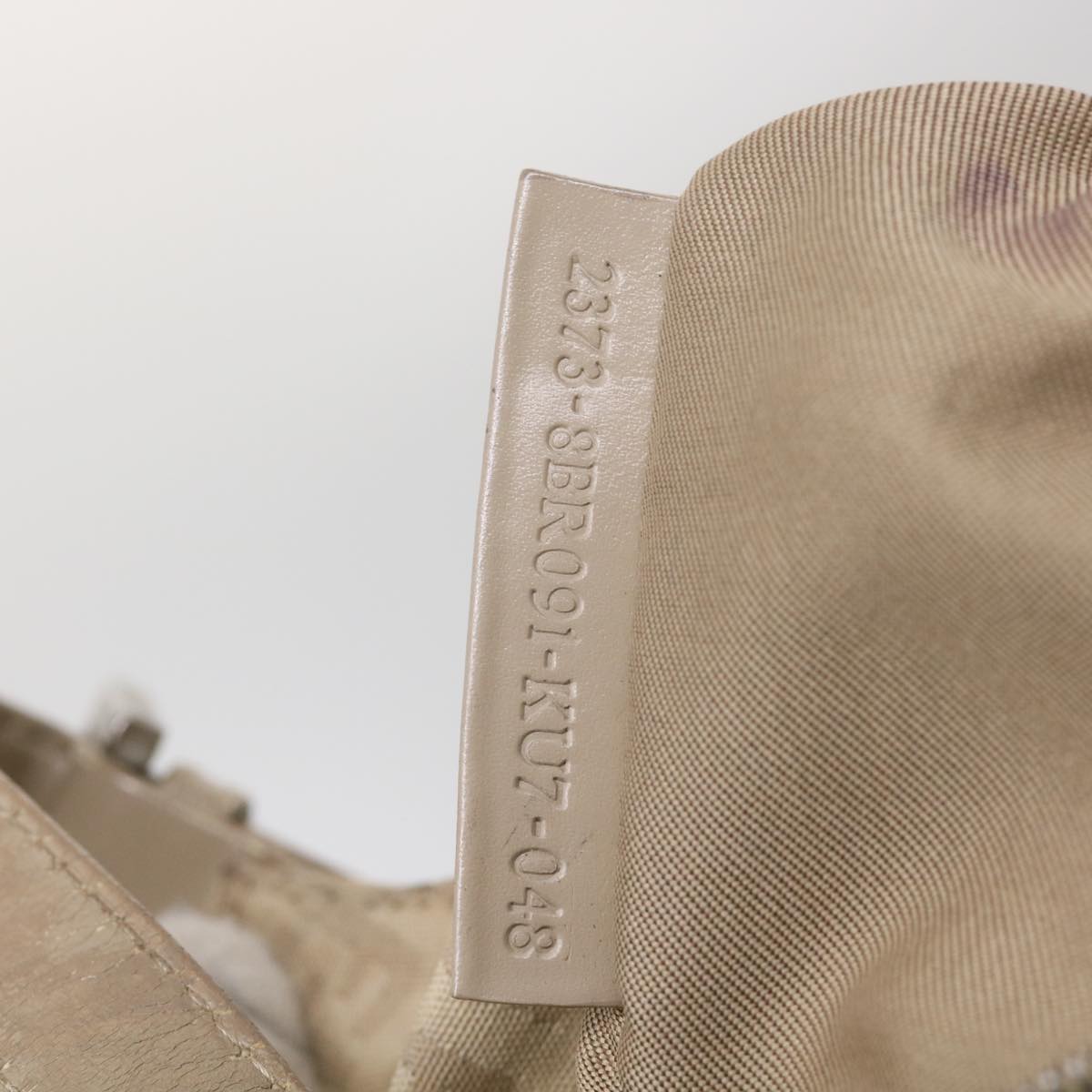 FENDI Zucchino Canvas Shoulder Bag Beige 2373-8BR091-KU7-048 bs4404