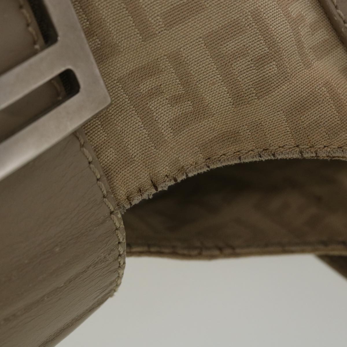 FENDI Zucchino Canvas Shoulder Bag Beige 2373-8BR091-KU7-048 bs4404