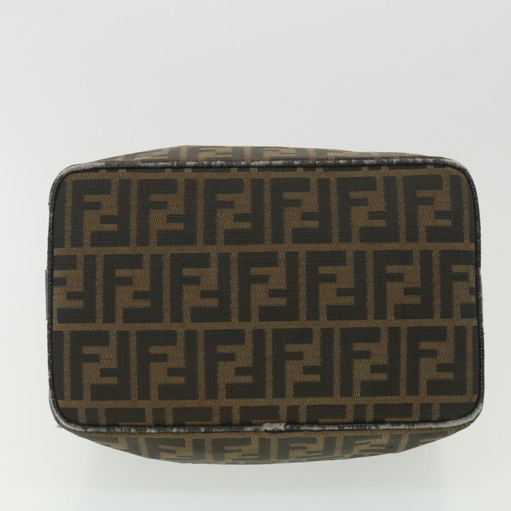 FENDI Zucca Canvas Hand Bag Black Brown bs4420