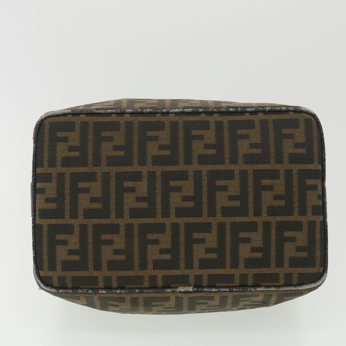 FENDI Zucca Canvas Hand Bag Black Brown bs4420