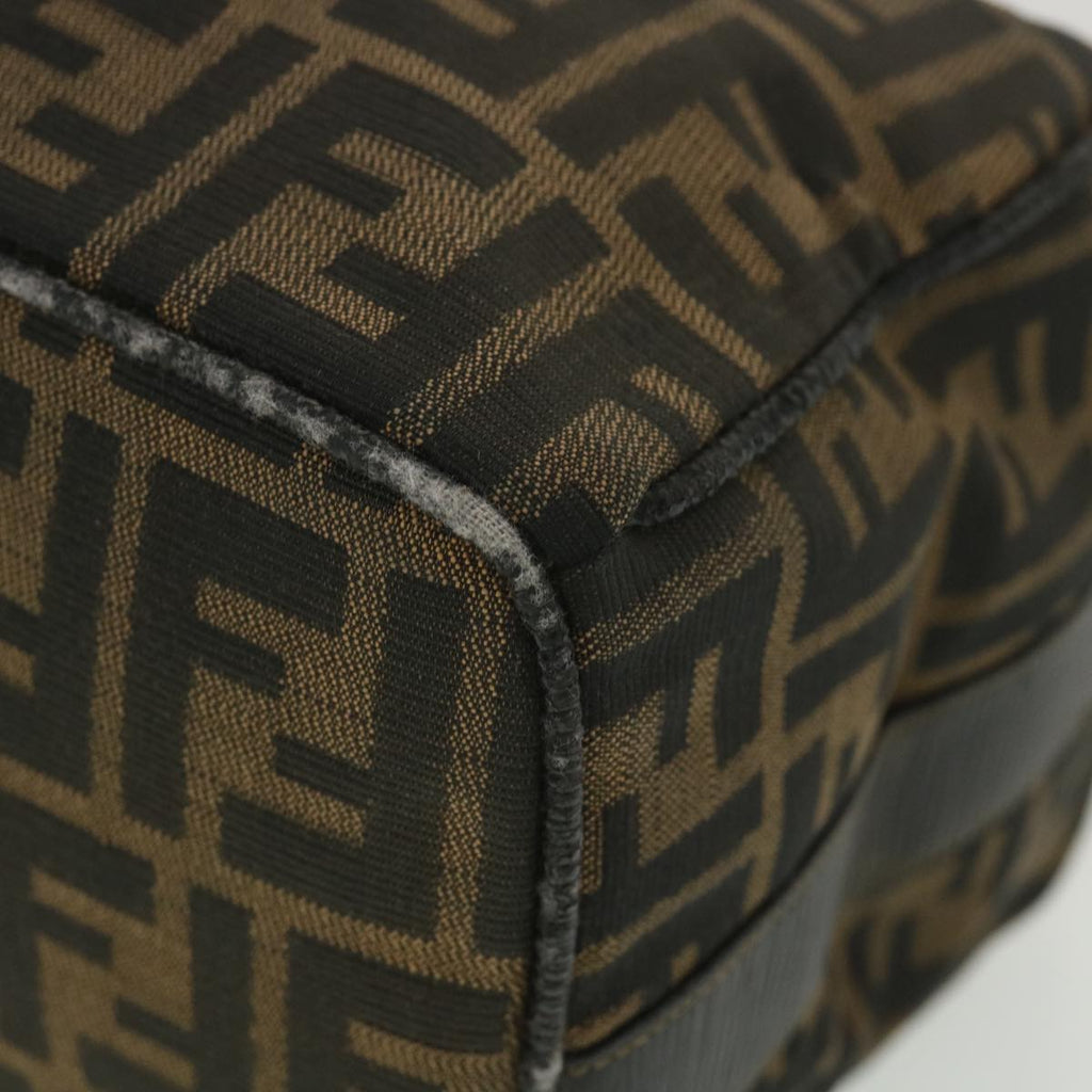 FENDI Zucca Canvas Hand Bag Black Brown bs4420