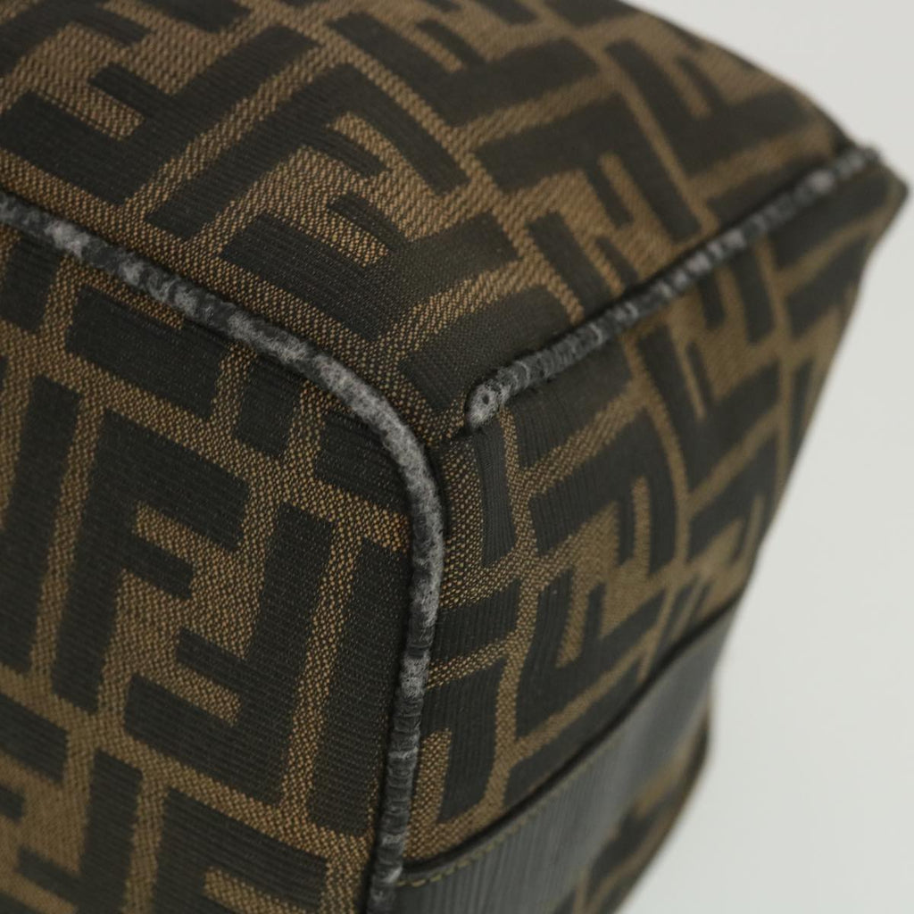 FENDI Zucca Canvas Hand Bag Black Brown bs4420